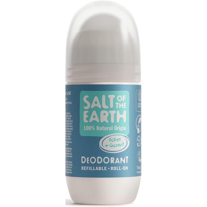 Salt Of The Earth - Refillable Roll On Deodorant Ocean Coconut, 75ml
