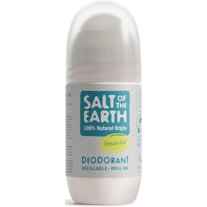 Salt Of The Earth - Refillable Roll On Deodorant Unscented, 75ml