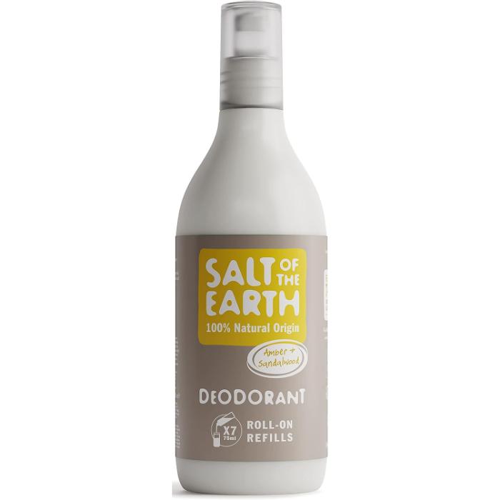 Salt Of The Earth - Roll-on Refill Deodorant Amber & Sandalwood, 525ml