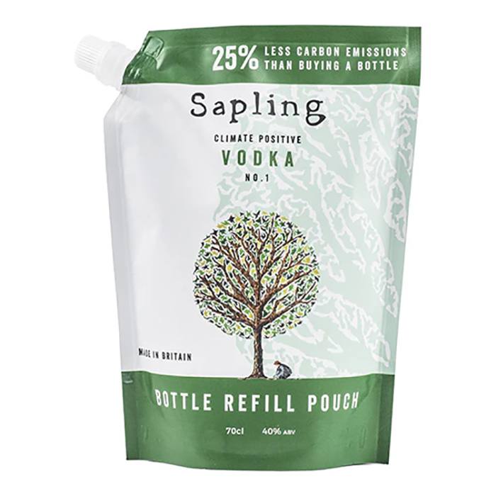 Sapling Spirits - Refill Pouch Sapling Vodka, 70cl - Pack of 6