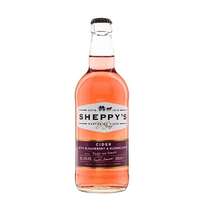 Sheppy's - Cider with Blackberry & Elderflower, 500ml  Pack of 12