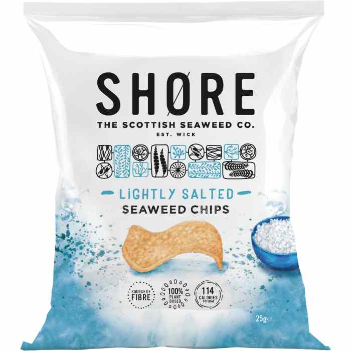 Shore - Seaweed Chips - Lightly Sea Salted, 25g - Pack of 24