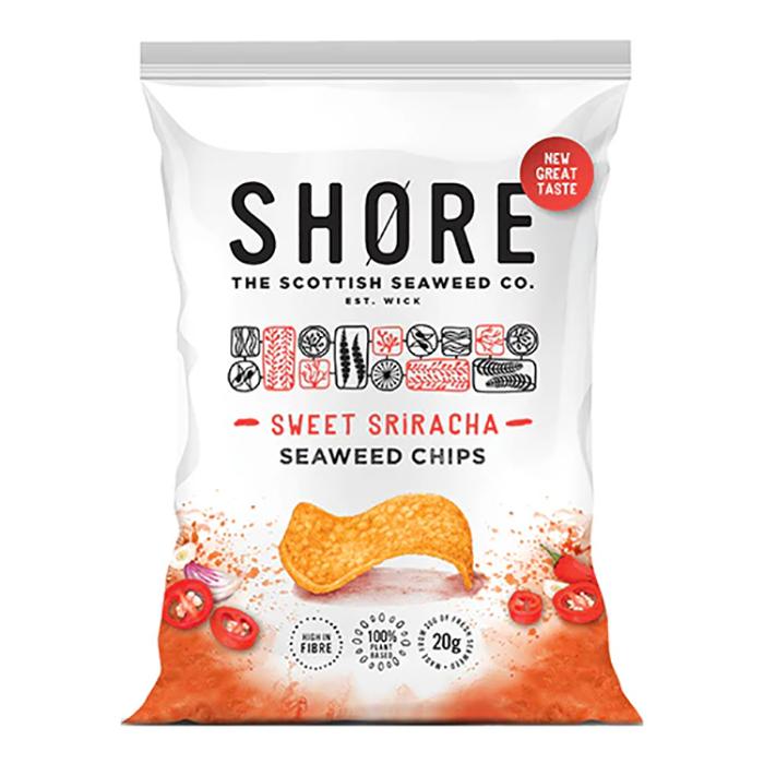 Shore - Seaweed Chips - Sweet Sirarcha, 80g - Pack of 12