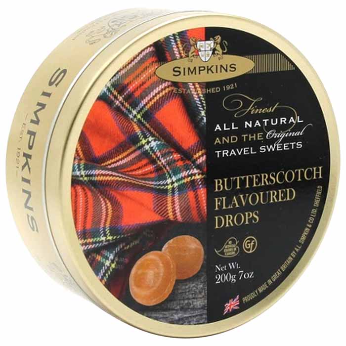 Simpkins - Butterscotch Drops, 200g  Pack of 6