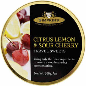 Simpkins - Citrus Lemon & Sour Cherry Drops, 200g | Pack of 6