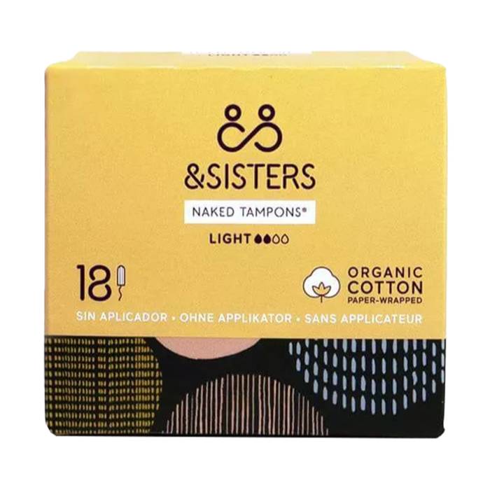 &Sisters - Light Non-Applicator Tampons, 18 Pieces