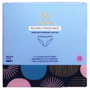 &Sisters - Organic Cotton Nudie Period Pants Tampon Absorbency, 1 Unit | Multiple Sizies