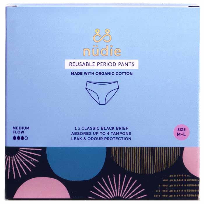 &Sisters - Organic Cotton Nudie Period Pants Tampon Absorbency, 1 Unit, M-L 4