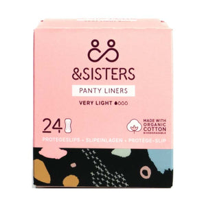 &Sisters - Plastic Free Bleach Free Liners, 24 Pack