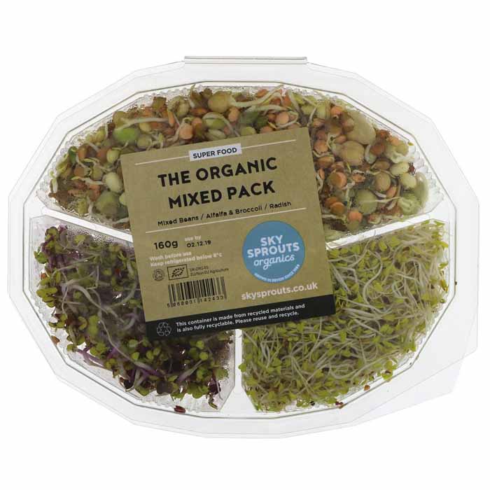 Sky Sprouts - Organic Multi Pack Sango Alfalfa and Broccoli, 160g