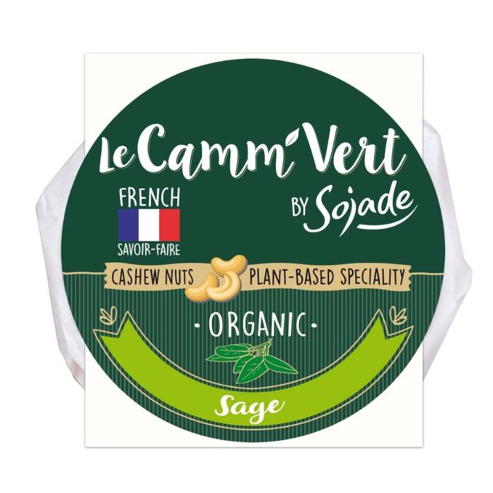 Sojade - Le Camm vert organic sage vegan cheese, 100g