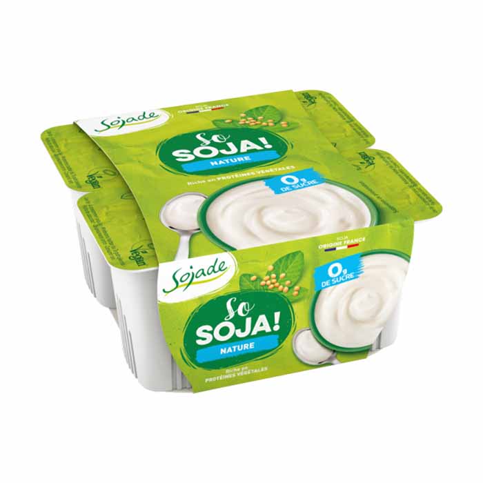 Sojade - Organic Plain Soya Yogurt Alternative, 4x100g