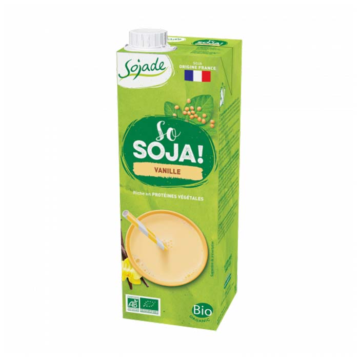 Sojade - Organic Vanilla Soya Drink, 1L  Pack of 8