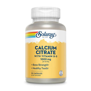 Solaray - Calcium Citrate + Vitamin D, 90 Veg Capules