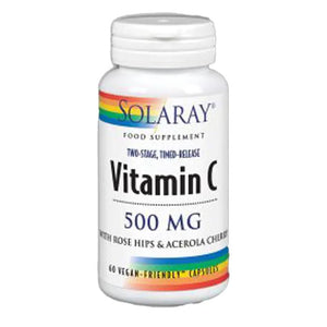 Solaray - Vitamin C Two Stage Time Release 500mg, 60 Veg Capules