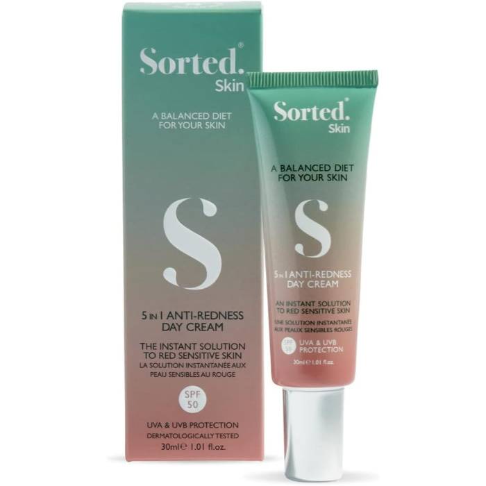 Sorted Skin - 5 in 1 Anti-Redness Day Cream SPF50, 30ml