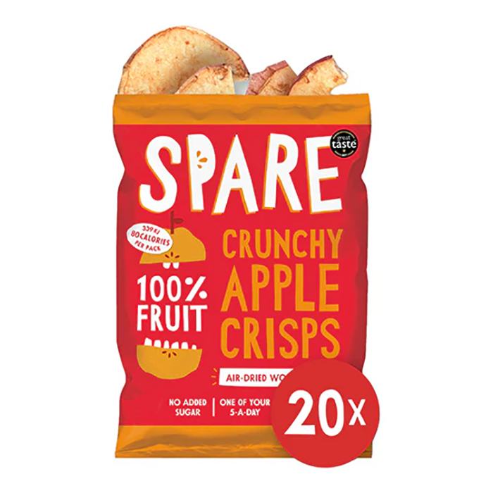 Spare Snacks - Apple Air-Dried Fruit Crisps, 22g -Pack of 20 