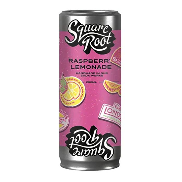 Square Root - Raspberry Lemonade Can 250ml- Case of 24