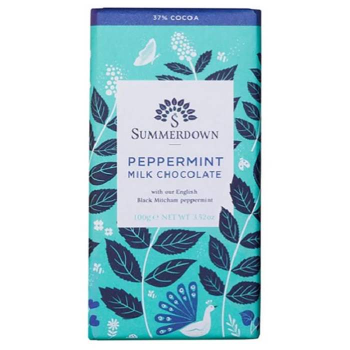 Summerdown - Peppermint Milk Chocolate Bar, 100  Pack of 12