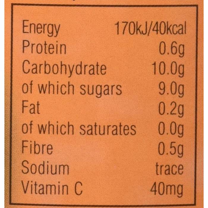 Sunita - Organic Orange Juice, 1L - Back