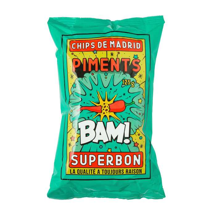Superbon - Chips Pimento, 125g  Pack of 14