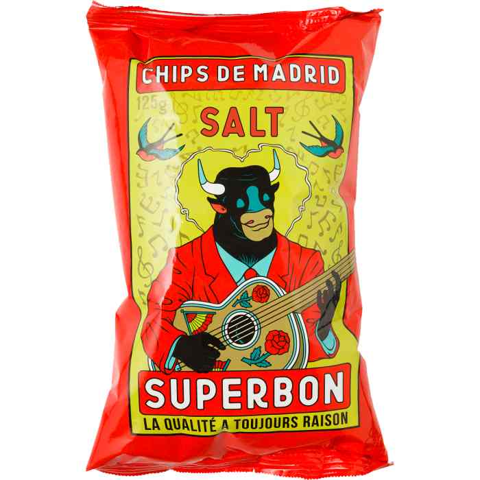 Superbon - Chips Salt, 125g  Pack of 14