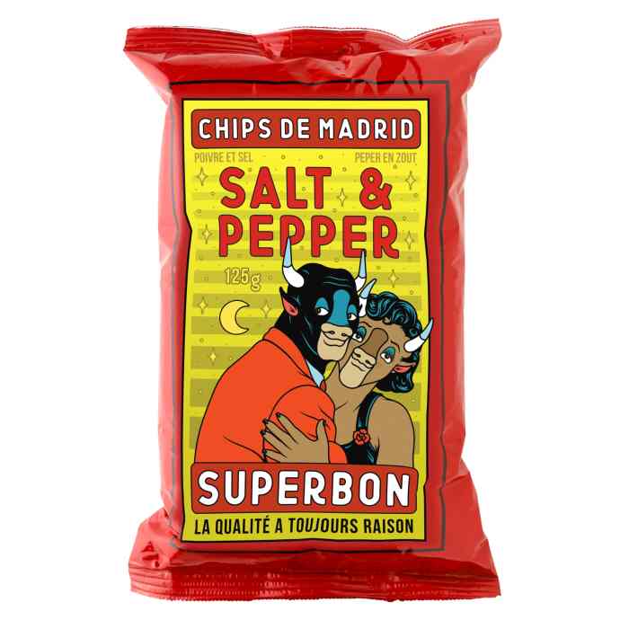 Superbon - Chips Salt & Pepper, 125g  Pack of 14