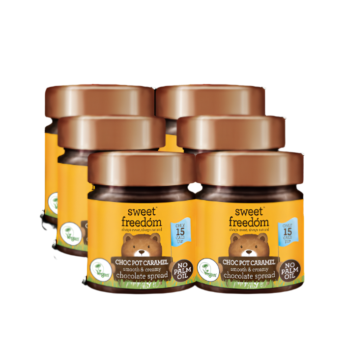 Sweet Freedom - Choc Pot Caramel (Glass Jar), 250g - Pack of 6