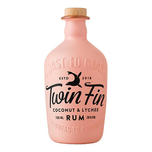 Tarquin's - Twin Fin Pink Coconut & Lychee Rum 38%, 70cl - Case of 6