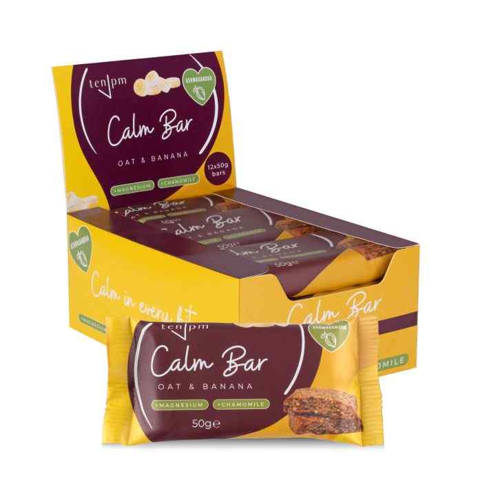 Ten PM - Calm Bar Oat & Banana, 50g  Pack of 12
