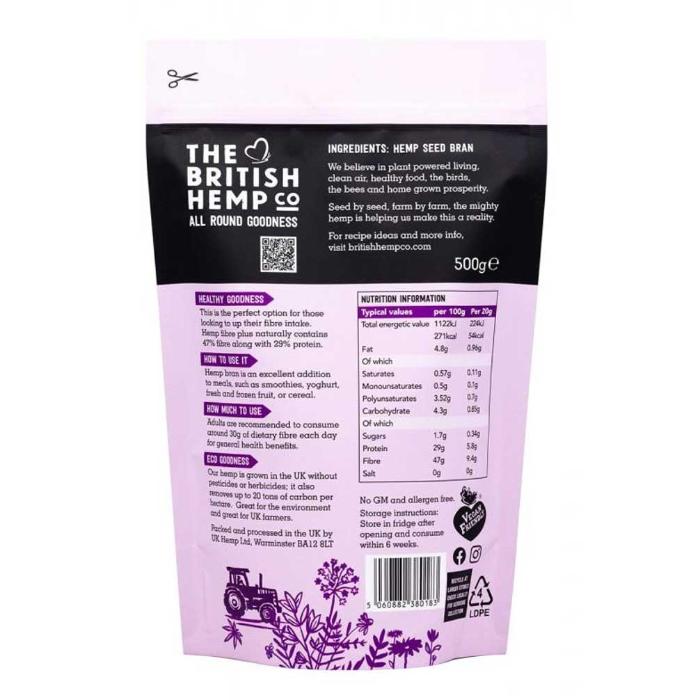 The British Hemp Company - Fibre Plus, 500g - Back