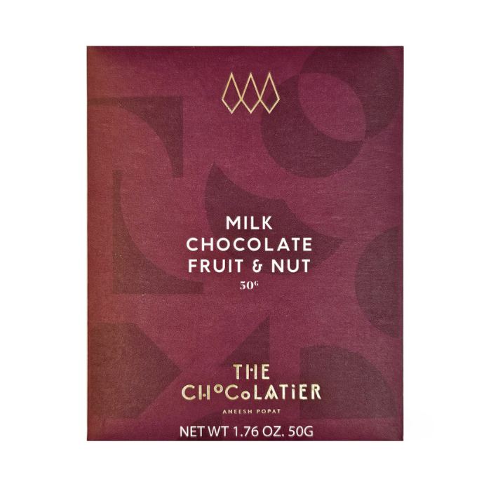 The Chocolatier - Fruit & Nut Milk Chocolate Bar, 50g  Pack of 15