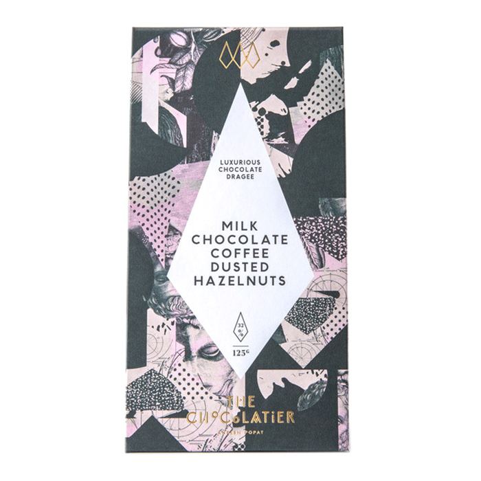 The Chocolatier - Milk Chocolate Coffee Dusted Hazelnuts, 125g  Pack of 15