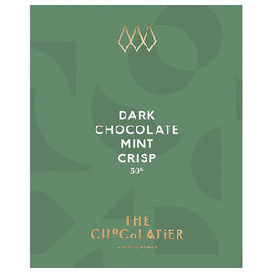 The Chocolatier - Mint Crisp Dark Chocolate Bar, 50g - Pack of 15