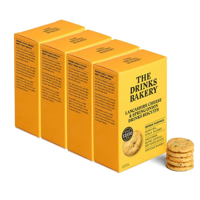 The Drinks Bakery - Lancashire Cheese & Spring Onion, 110g - Pack of 4