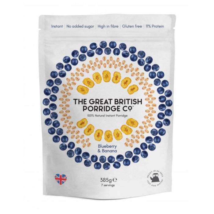 The Great British Porridge Co - Blueberry & Banana Porridge, 385g