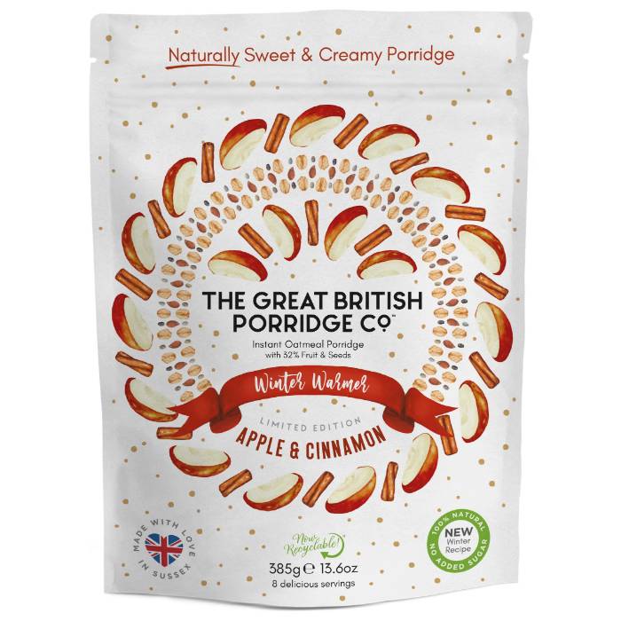 The Great British Porridge Co - Christmas Apple & Cinnamon Porridge, 385g