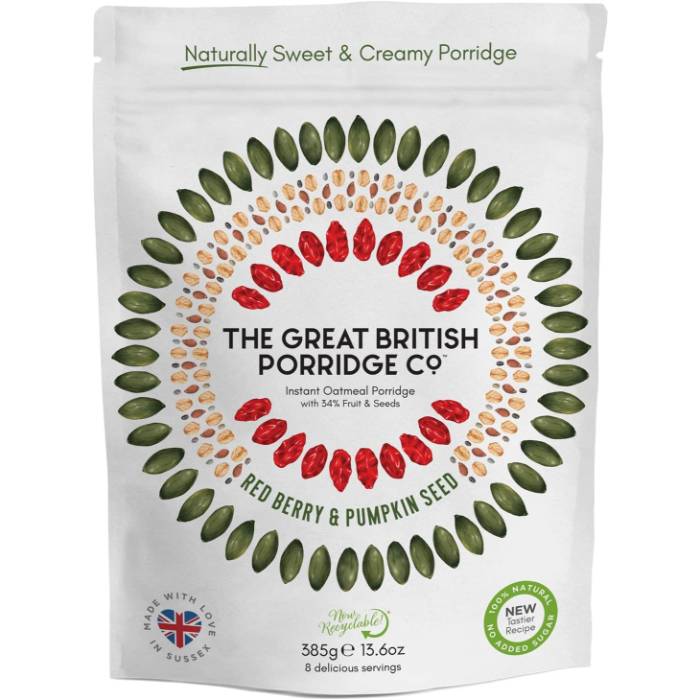 The Great British Porridge Co - Red Berry & Pumpkin Porridge, 385g