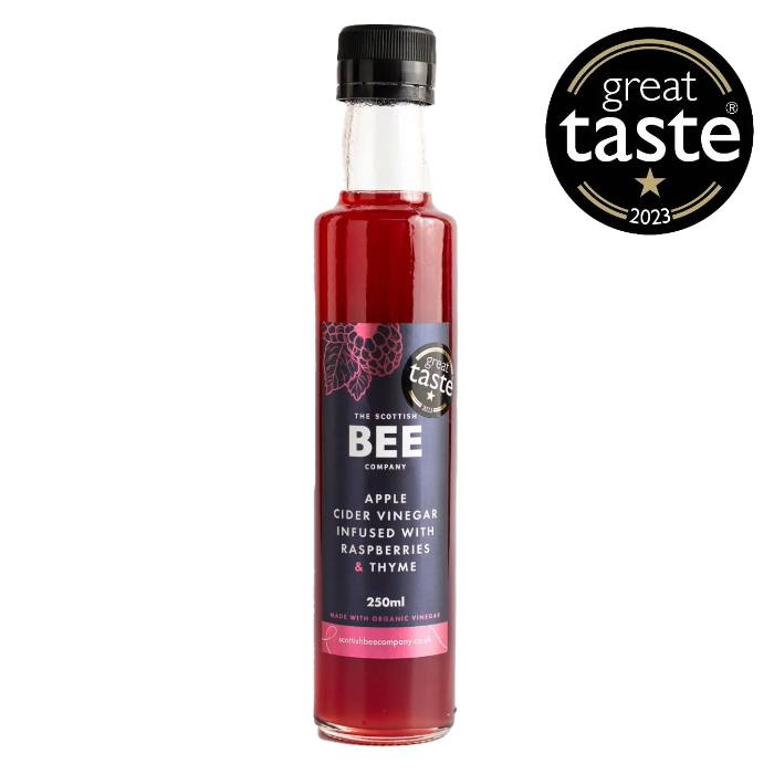 The Scottish Bee Company - Apple Cider Vinegar Berry Infused Raspberries and Thyme 250ml  Pack of 12