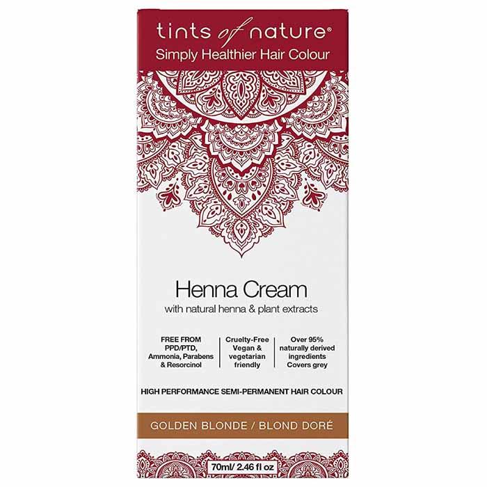 Tints Of Nature - Golden Blonde Henna Cream Hair Dye, 70ml