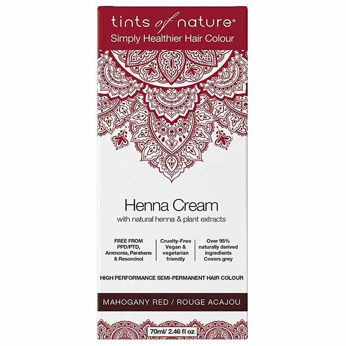 Tints Of Nature - Mahogany Red Henna Cream Hair Dye, 70ml