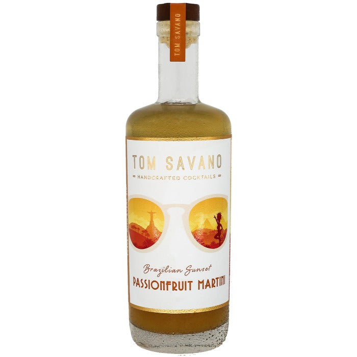 Tom Savano Cocktails - Brazilian Sunset Passionfruit Martini 8% RTD Cocktail, 250ml - Pack of 12