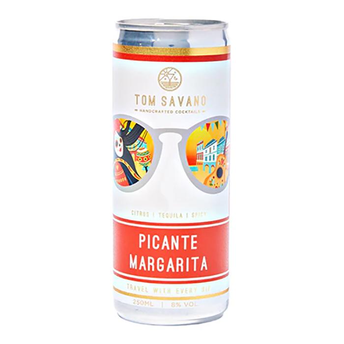 Tom Savano Cocktails - Picante Margaita 8% RTD Cocktail, 250ml - Pack of 12