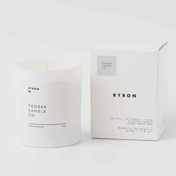 Toorak Candle Co - Byron Natural Wax Candle, 220g