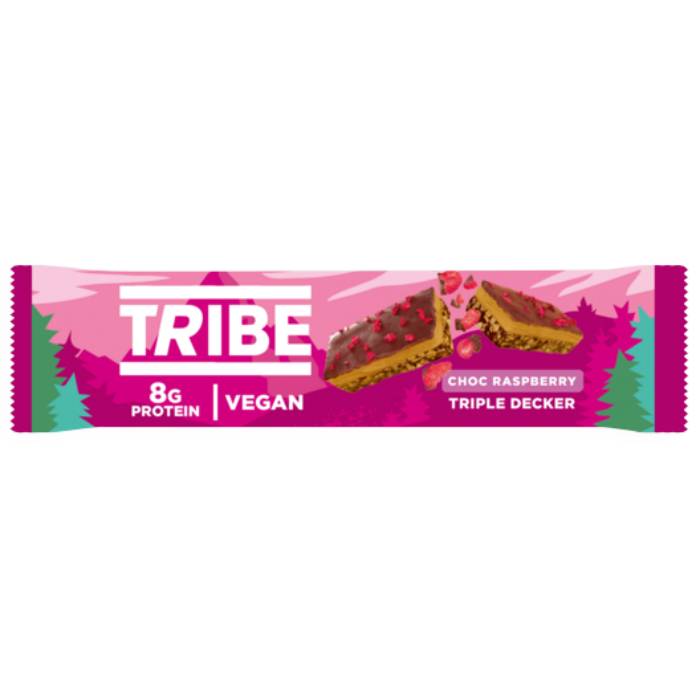Tribe - Triple Decker Choc Raspberry - Bar, 40g