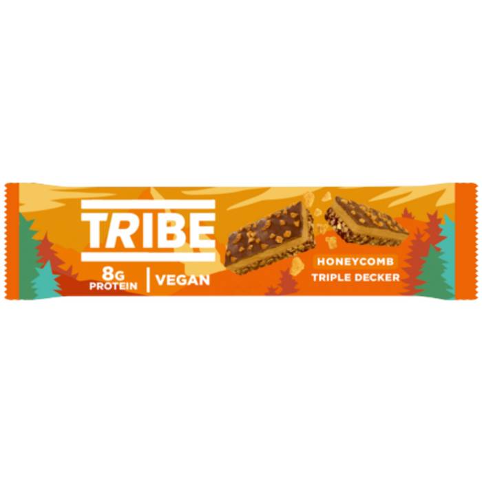 Tribe - Triple Decker Honeycomb - Bar, 40g