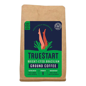 TrueStart Coffee - Bright-Eyed Brazillian Ground Coffee, 200g - Pack of 6