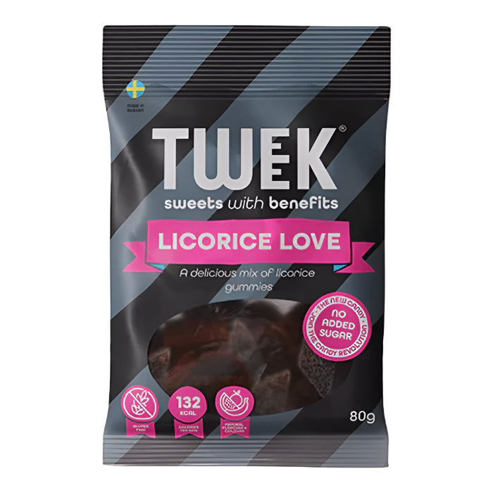 Tweek Sweets with Benefits - Licorice Love Sweets, 80g - Pack of 15