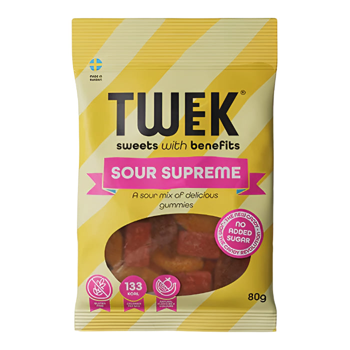 Tweek Sweets with Benefits - Sour Supreme Sweets, 80g - Pack of 15