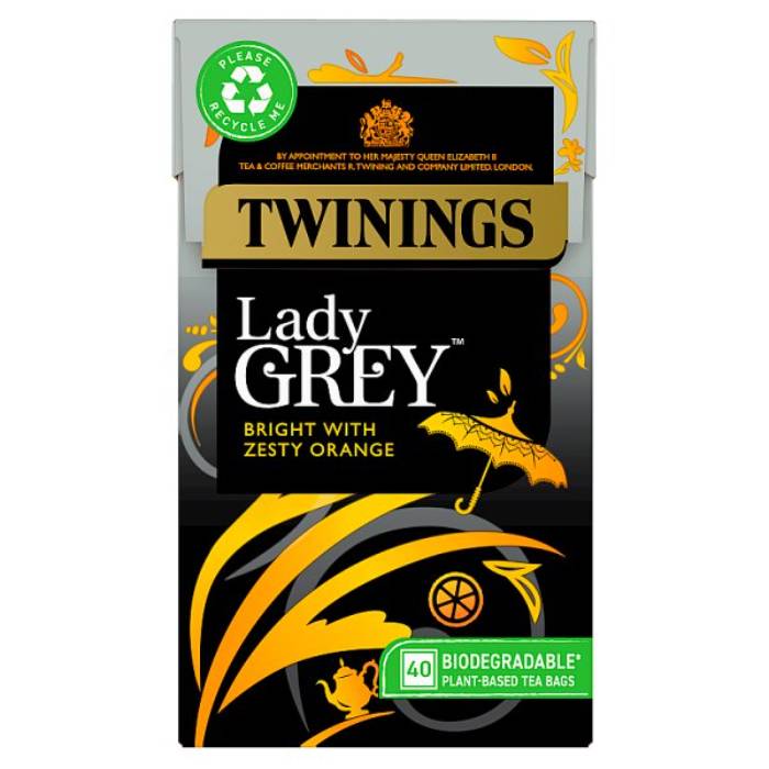 Twinings - Lady Grey Teabags, 40 Bags  Pack of 4